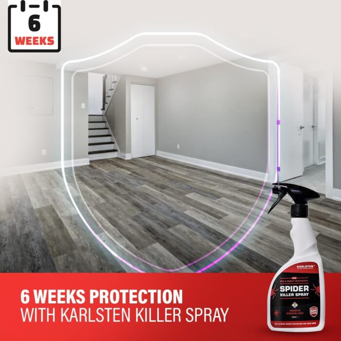 Karlsten High-Strength Spider Killer Spray – 500ml | Kills All Spiders, Lasts Up to 6 Weeks | Indoor & Outdoor Use - Image 6