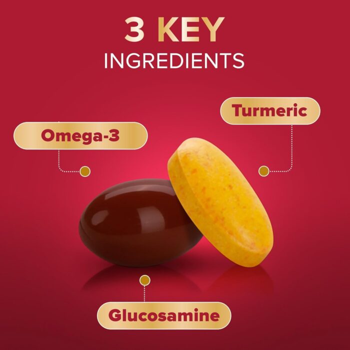 Seven Seas JointCare + Turmeric, with Omega-3, Glucosamine, Chondroitin, Vitamins C and D, Manganese and Zinc, Food Supplements, 30-Day Pack - Image 2