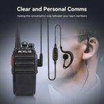 10 Pack Walkie Talkie Retevis Rt24 Professional Two Way Radio VOX Earpiece Long - Image 5