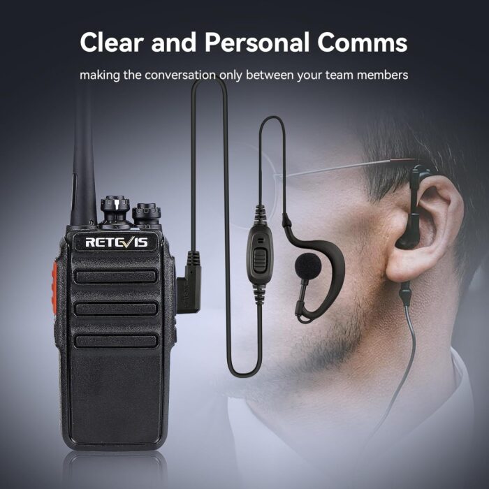 10 Pack Walkie Talkie Retevis Rt24 Professional Two Way Radio VOX Earpiece Long - Image 5