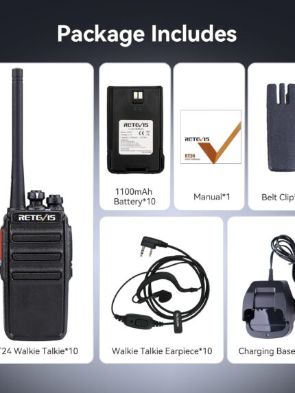 Retevis RT24 Walkie Talkies for Adults, Professional Two Way Radio