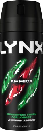 Lynx Africa Aerosol Body Spray mandarin & sandalwood scent fragrance 150 ml UK - Image 2