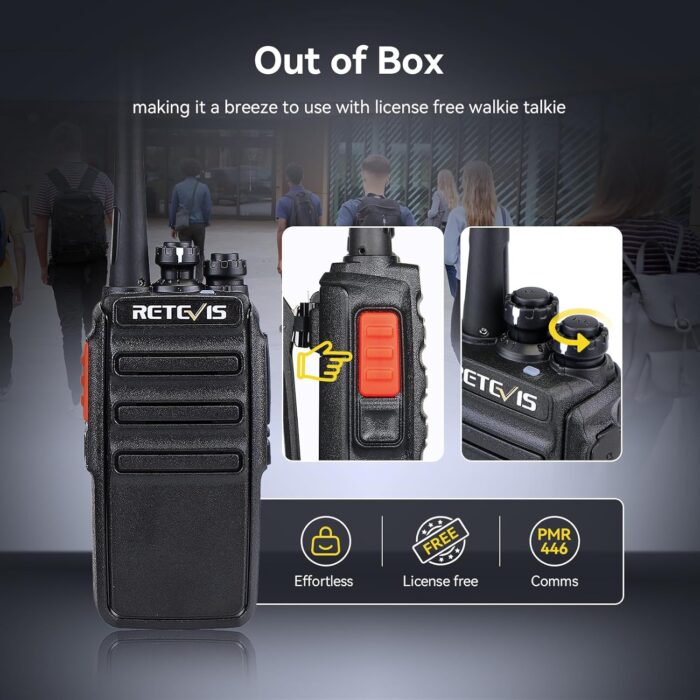 10 Pack Walkie Talkie Retevis Rt24 Professional Two Way Radio VOX Earpiece Long - Image 8