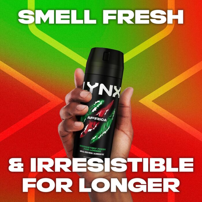 Lynx Africa Aerosol Body Spray mandarin & sandalwood scent fragrance 150 ml UK - Image 5