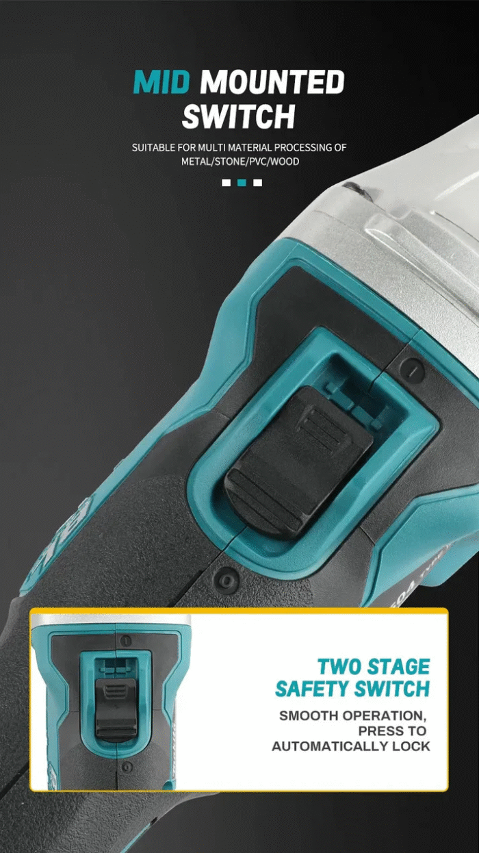 Genuine Makita DGA504 18V 125mm Brushless Lithium Electric Angle Grinder Rechargeable Polishing Machine Cutting Machine High Power - Image 8