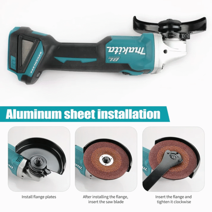 Genuine Makita DGA504 18V 125mm Brushless Lithium Electric Angle Grinder Rechargeable Polishing Machine Cutting Machine High Power - Image 5