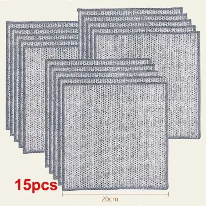 5-20PCS Multipurpose Wire Dishwashing Rags For Wet & Dry Cleaner Dish Cloths UK - Image 13