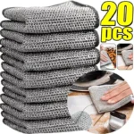 5-20PCS Multipurpose Wire Dishwashing Rags For Wet & Dry Cleaner Dish Cloths UK - Image 3
