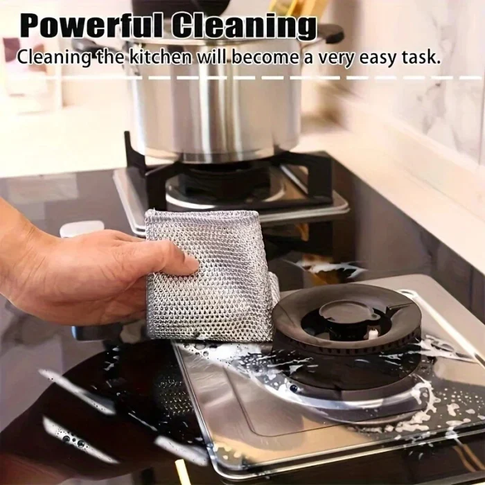 5-20PCS Multipurpose Wire Dishwashing Rags For Wet & Dry Cleaner Dish Cloths UK - Image 5