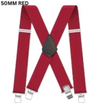 MENS XXL 50MM WIDE HEAVY DUTY X SHAPE BRACES ELASTIC SUSPENDERS TROUSER CLIPS UK - Image 11