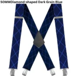 MENS XXL 50MM WIDE HEAVY DUTY X SHAPE BRACES ELASTIC SUSPENDERS TROUSER CLIPS UK - Image 13