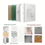VDL 1~100 Self Adhesive Hook Strong Sticky Hooks Heavy Duty Wall Seamless Hook - Image 7