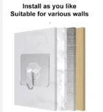 VDL 1~100 Self Adhesive Hook Strong Sticky Hooks Heavy Duty Wall Seamless Hook - Image 4