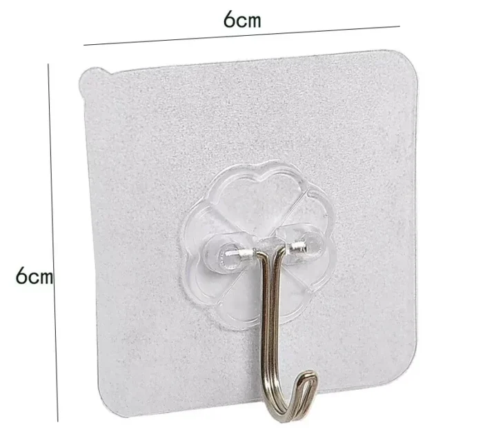 VDL 1~100 Self Adhesive Hook Strong Sticky Hooks Heavy Duty Wall Seamless Hook - Image 14